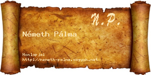 Németh Pálma névjegykártya