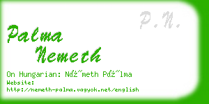 palma nemeth business card